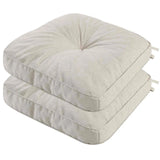 idee-home Outdoor Chair Cushion-Crushed Foam Padding-Beige-Pack of 2