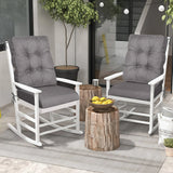 Fade Resistant Grey Idee-Home Rocking Chair Cushions