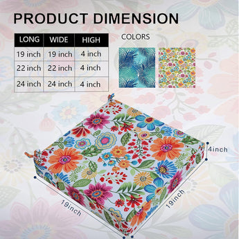 idee-home Flower Leaf Outdoor Chair Cushions Set of 2