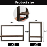idee-home Wooden Floating Shelves Size 4.7"D x 14.9"W x 10.5"H