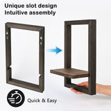 The idee-home Wooden Floating Shelves have an easy-to-install design.