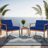 Dark Cerulean Square Outdoor Couch Cushions have excellent fade resistance.