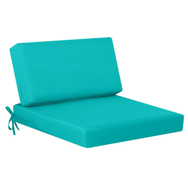 Peacock Blue Square Outdoor Couch Cushions