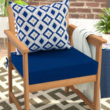 Idee- Home replacement cushions for outdoor furniture Rhombus Dark Cerulean on Wooden Chair