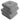 idee-home Outdoor Chair Cushion-Crushed Foam Padding-Grey-Pack of 4