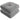 idee-home Outdoor Chair Cushion-Crushed Foam Padding-Grey-Pack of 2