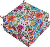 Idee-home Flower Leaf Outdoor Chair Cushions Set of 2