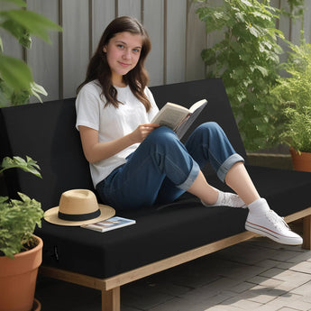 Idee-home Outdoor Bench Cushion on Park Bench