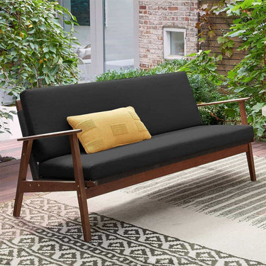 Idee-home Outdoor Loveseat Cushions on Park Bench