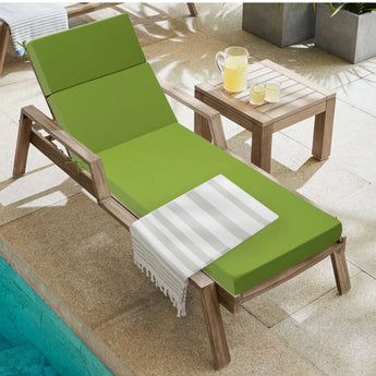 Idee-home green Outdoor Chaise Lounge Cushions Fabric Fade Resistant