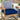 Idee- Home replacement cushions for outdoor furniture Rhombus Dark Cerulean on Wooden Chair 