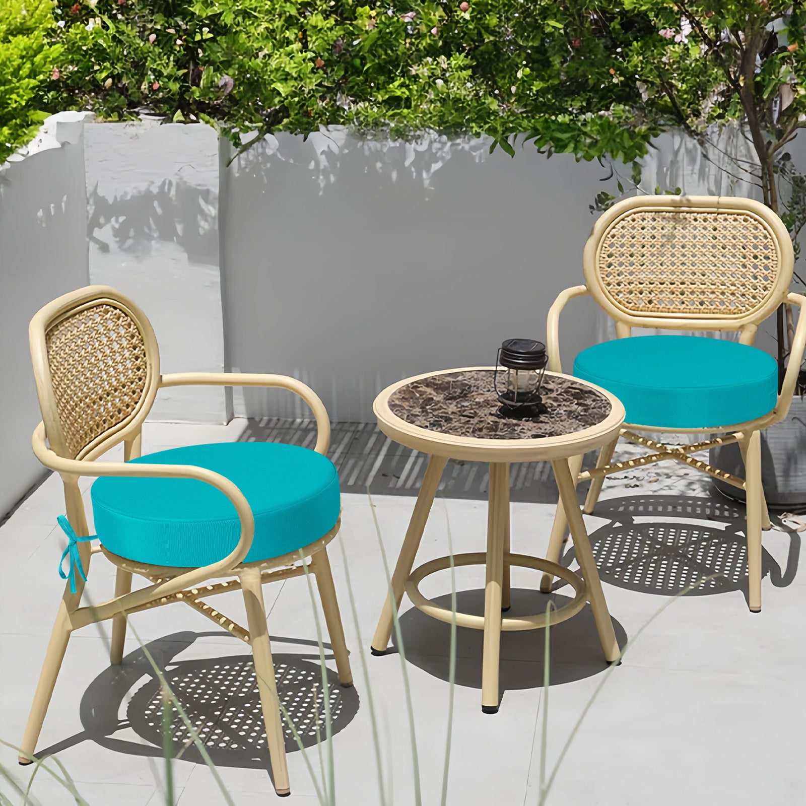 idee-home Round Outdoor Bistro Chair Cushions