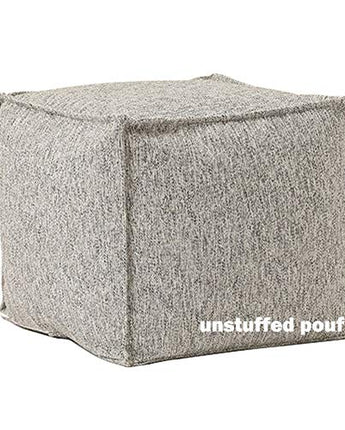 Ottoman Pouf Foot Rest Footstool, Solid Square Unstuffed Pouf Cover